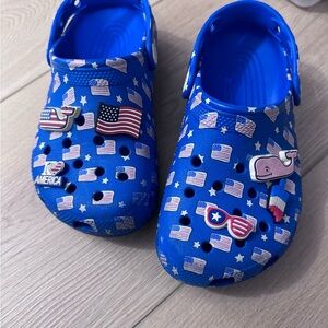 Patriotic Vineyard Vines Blue Kids Crocs
